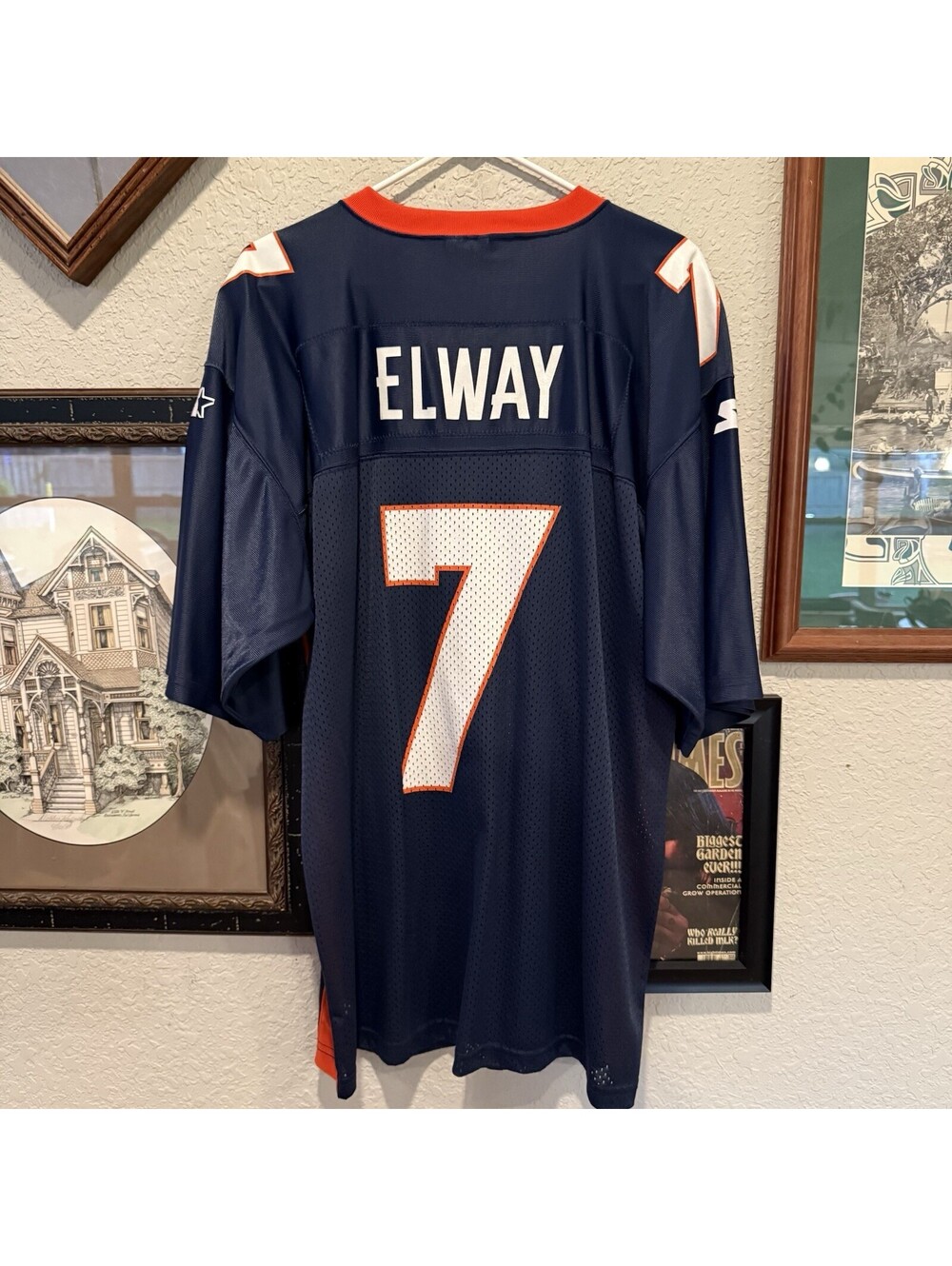 Vintage 90s Starter John Elway NFL Denver Broncos Mens Football Jersey 48 Large